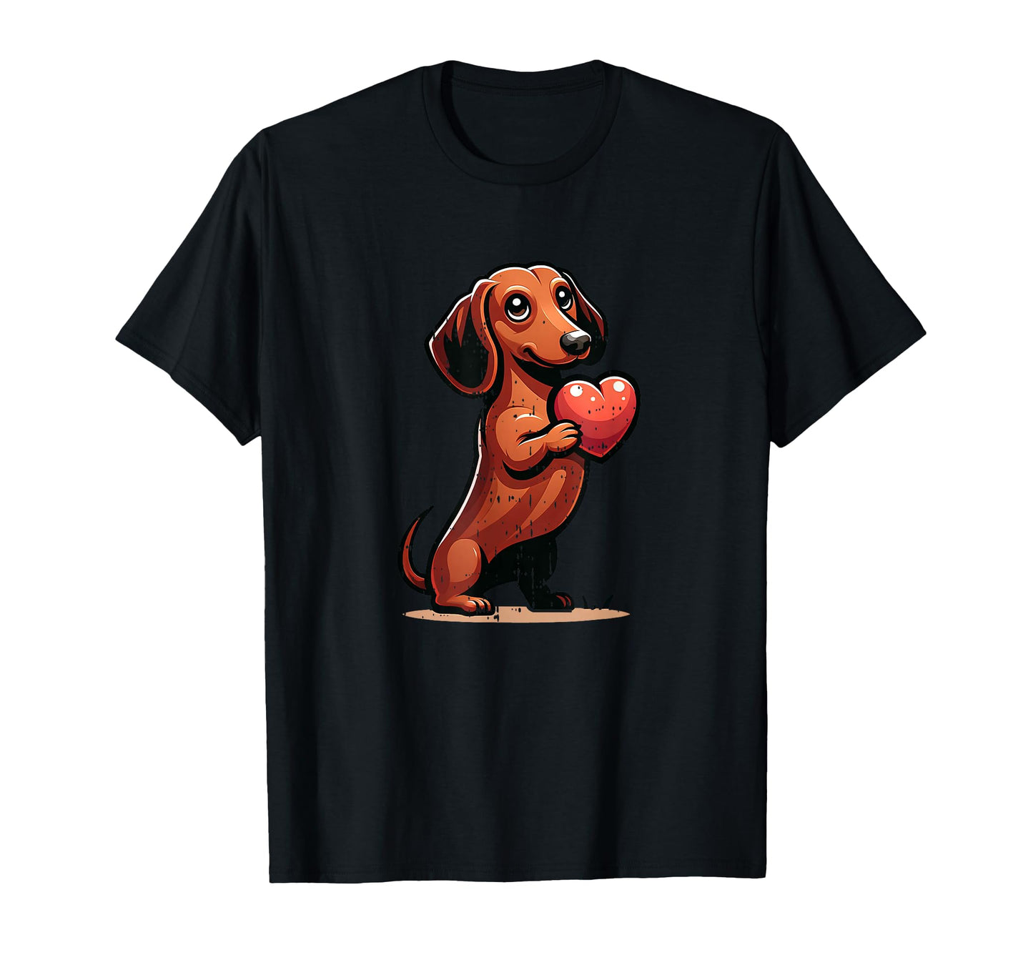 Cute Dachshund Valentines Day Heart Lover Dog Mom Dad Women T-Shirt