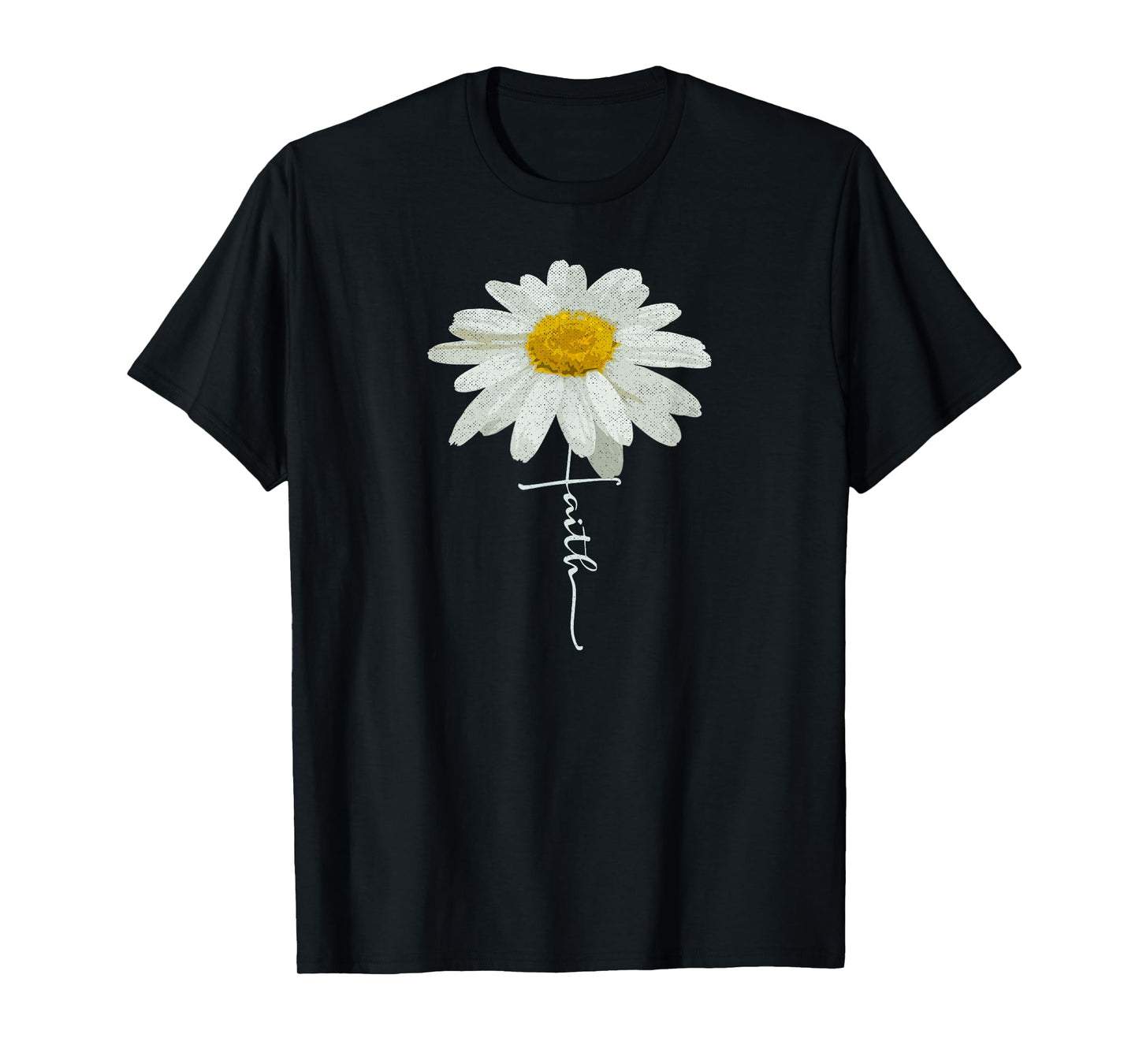 Christian Faith Cross Daisy Flower, Christian Men Women T-Shirt