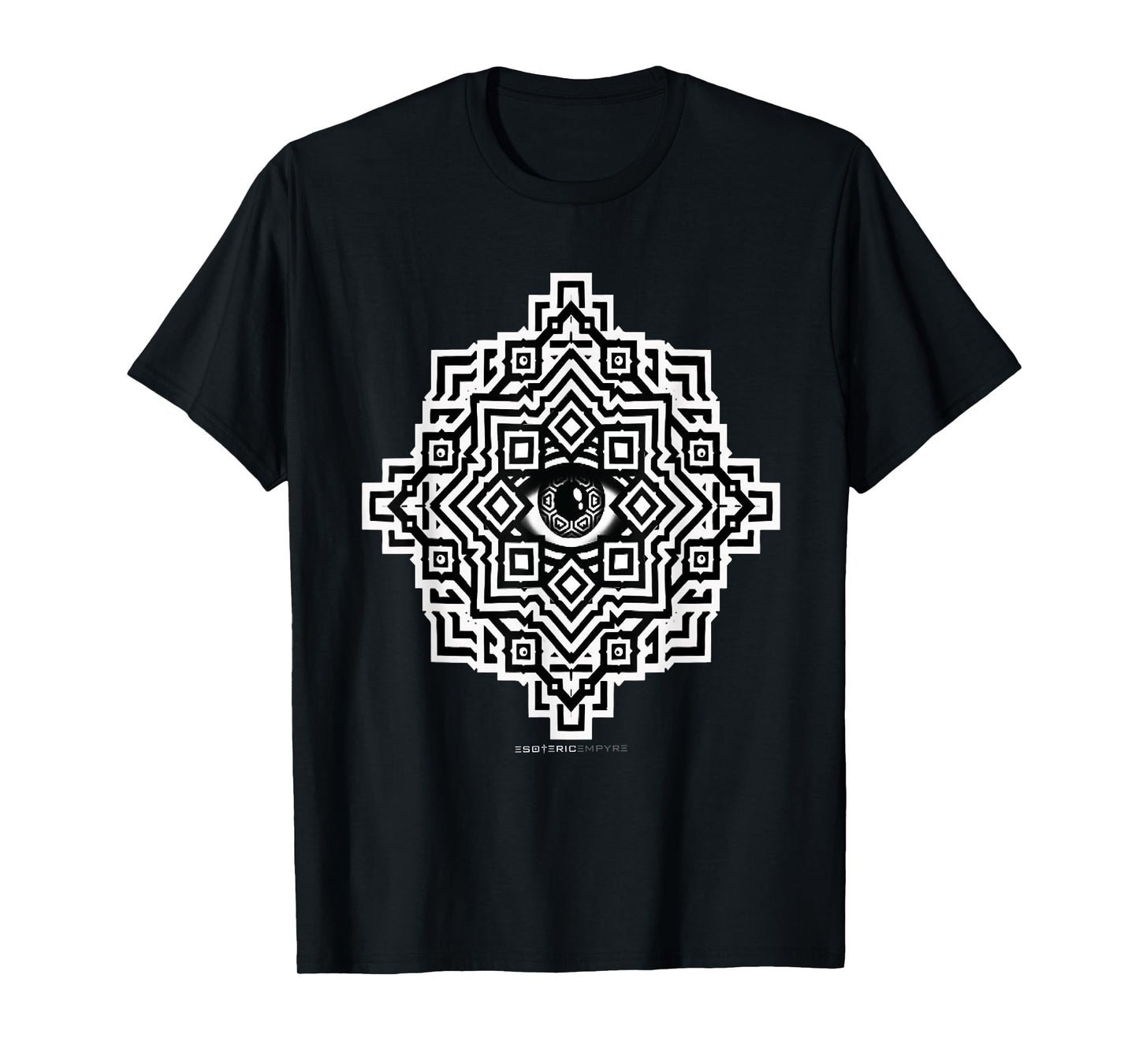 Sacred Geometry Eye Optical Illusion Trippy T-Shirt
