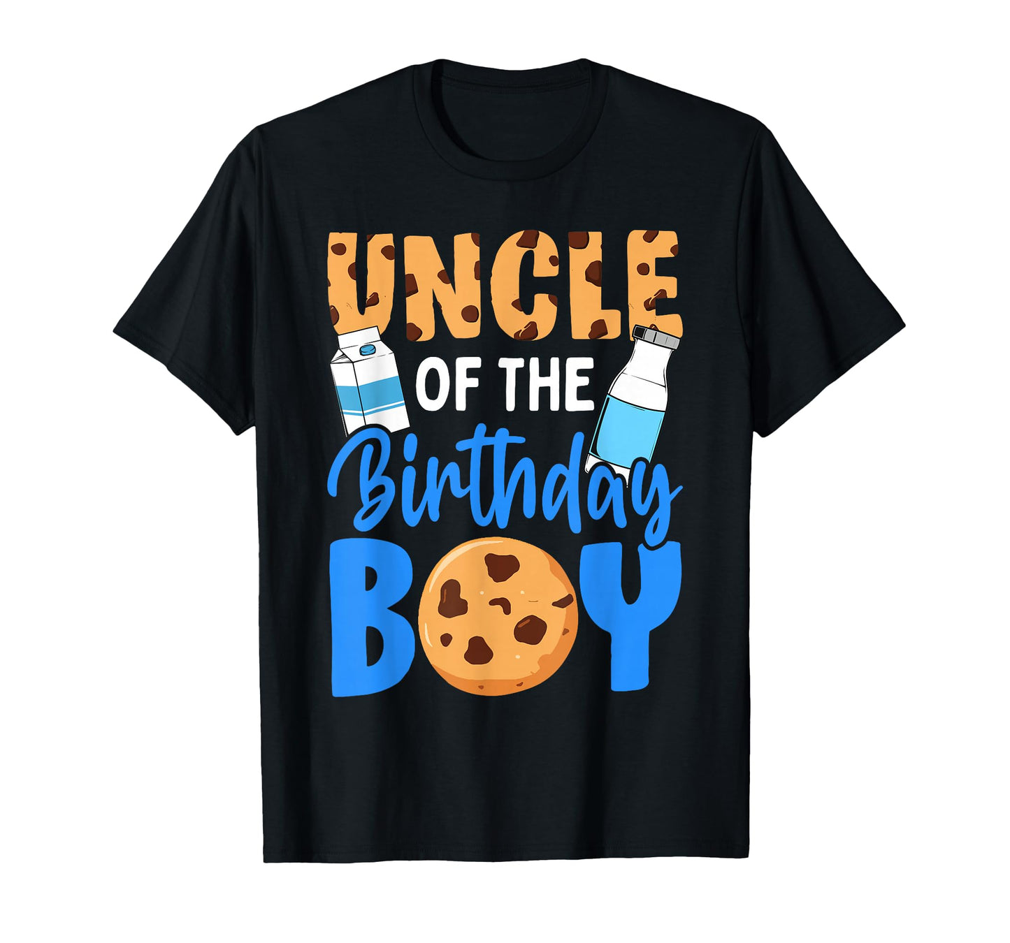Uncle of the birthday boy Milk and Cookies 1st birthday T-Shirt