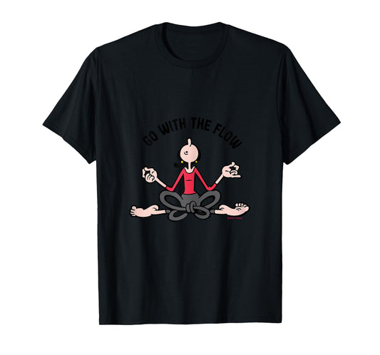 Olive Oyl "Go with the Flow" Yoga 4 Humanity Day T-Shirt