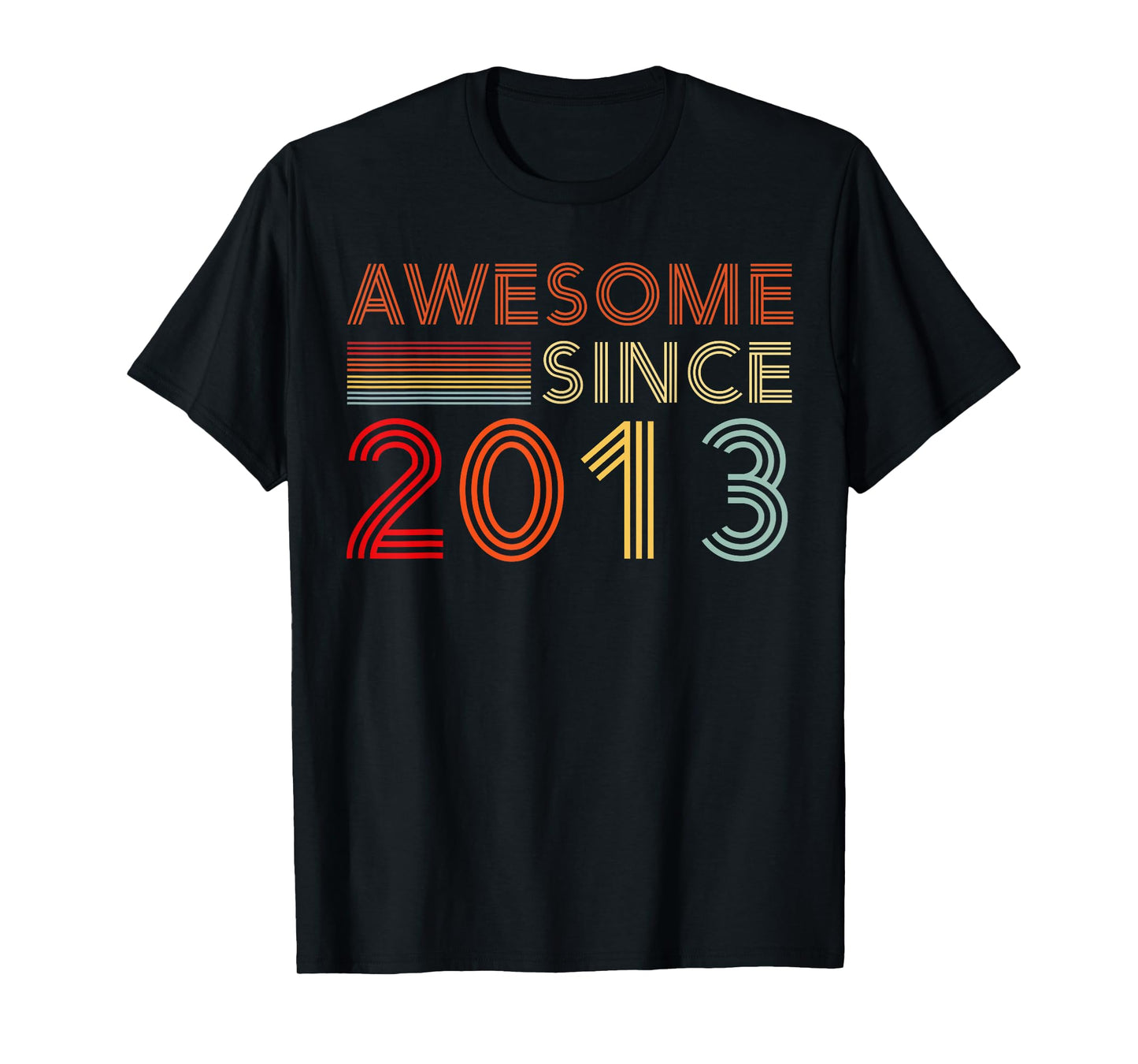 Vintage Awesome Since 2013 Retro Classic Birthday Est 2013 T-Shirt