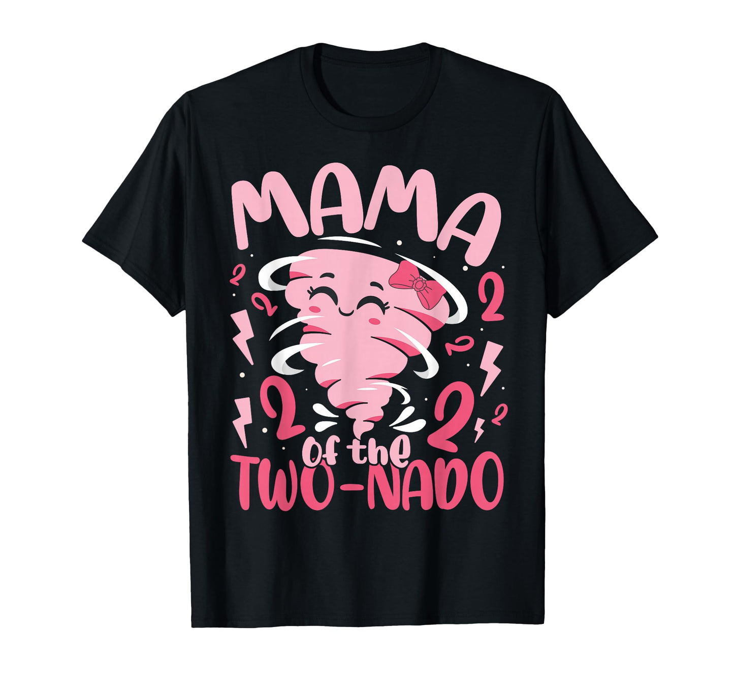 Mama of the Two-nado Tornado Theme 2nd Birthday Party Kids T-Shirt