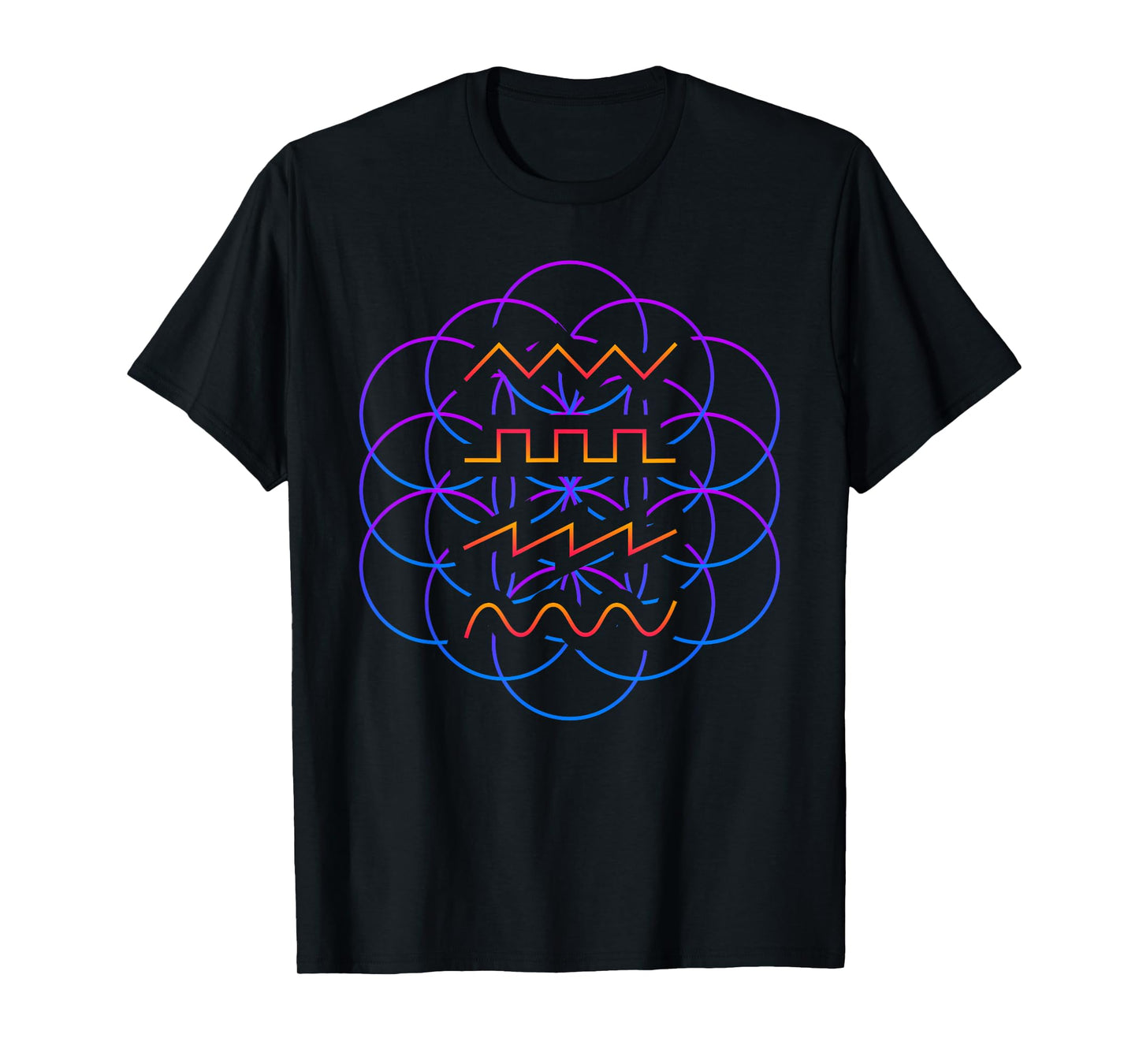 Psychedelic Audio Waveform Synthesizer T-Shirt T-Shirt