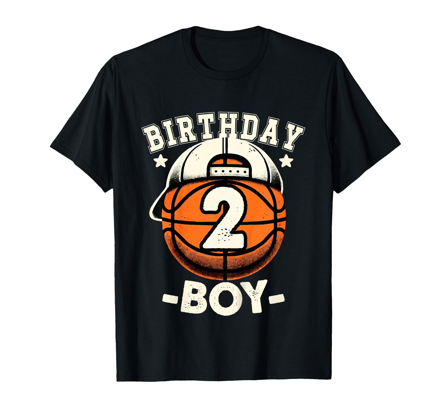 Kids 2nd Birthday Boy 2 Year Old Basketball Theme Decorations Boy T-Shirt