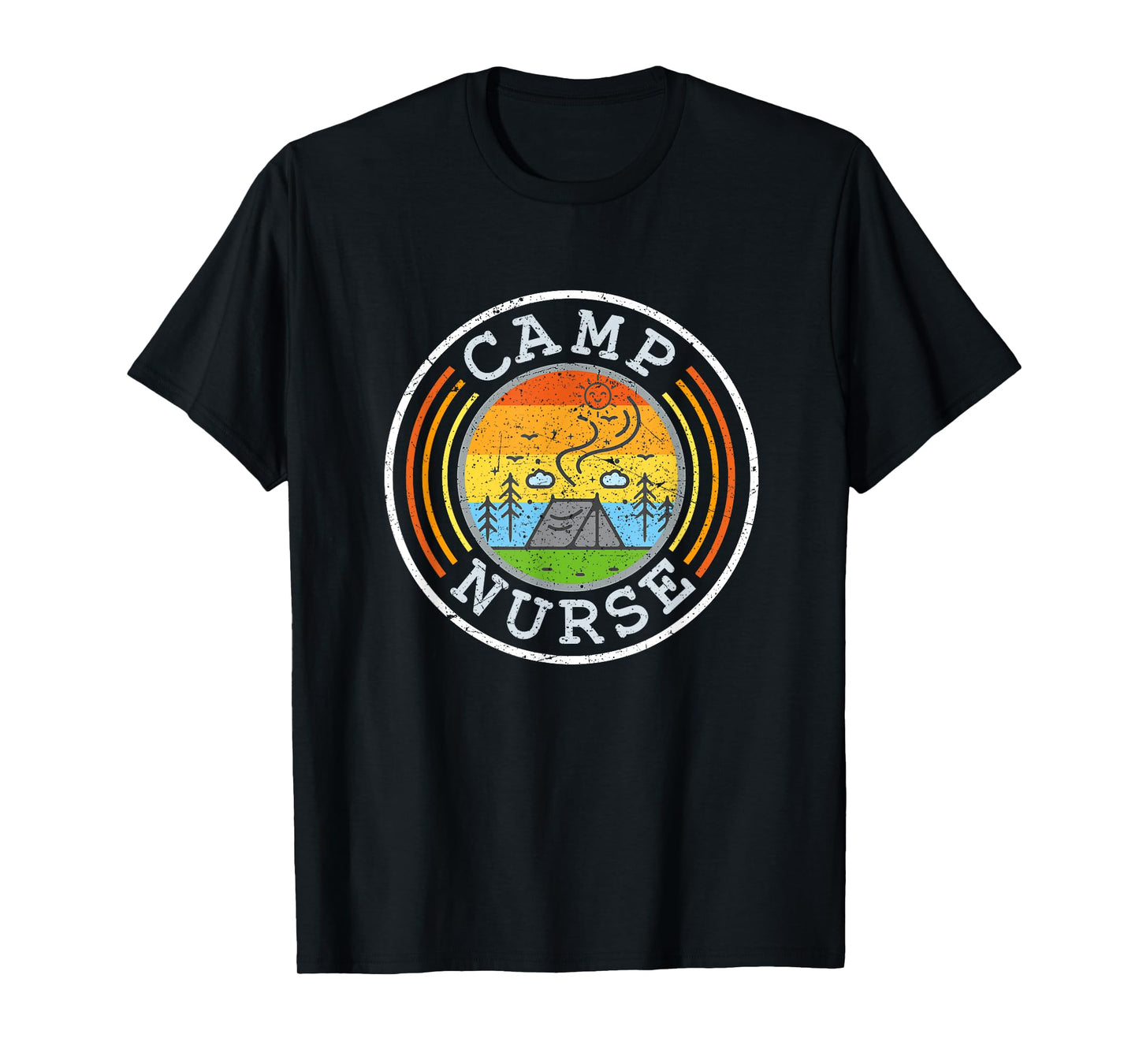 Outdoor Camping Tee For Nurses Camp Nurse T-Shirt