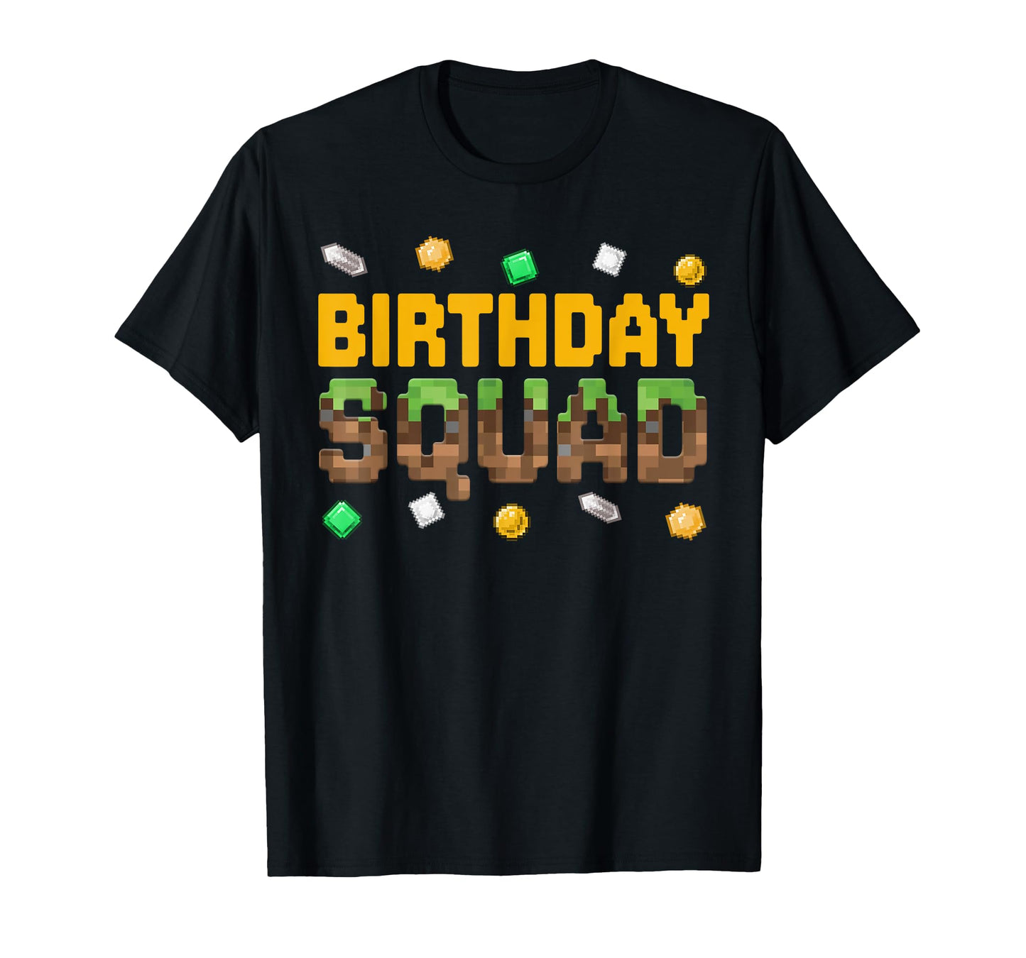 Funny Birthday Squad Birthday Boy Video Game Pixel Gamer T-Shirt
