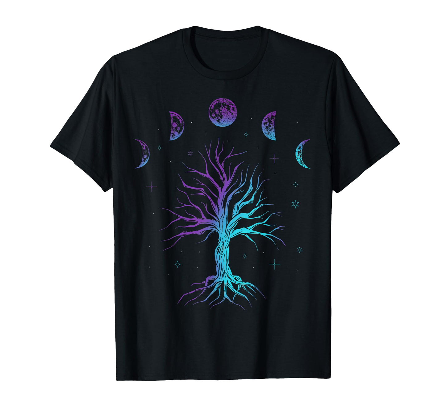 Moon Phases Tree of Life - Viking Pagan Wicca T-Shirt