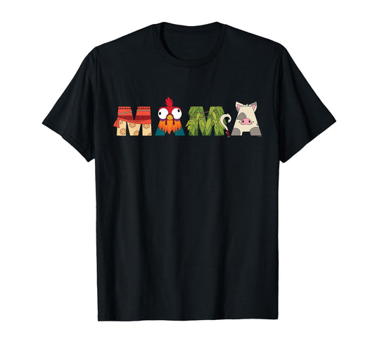 Disney Moana Letters "Mama" Mother's Day Birthday Gift T-Shirt