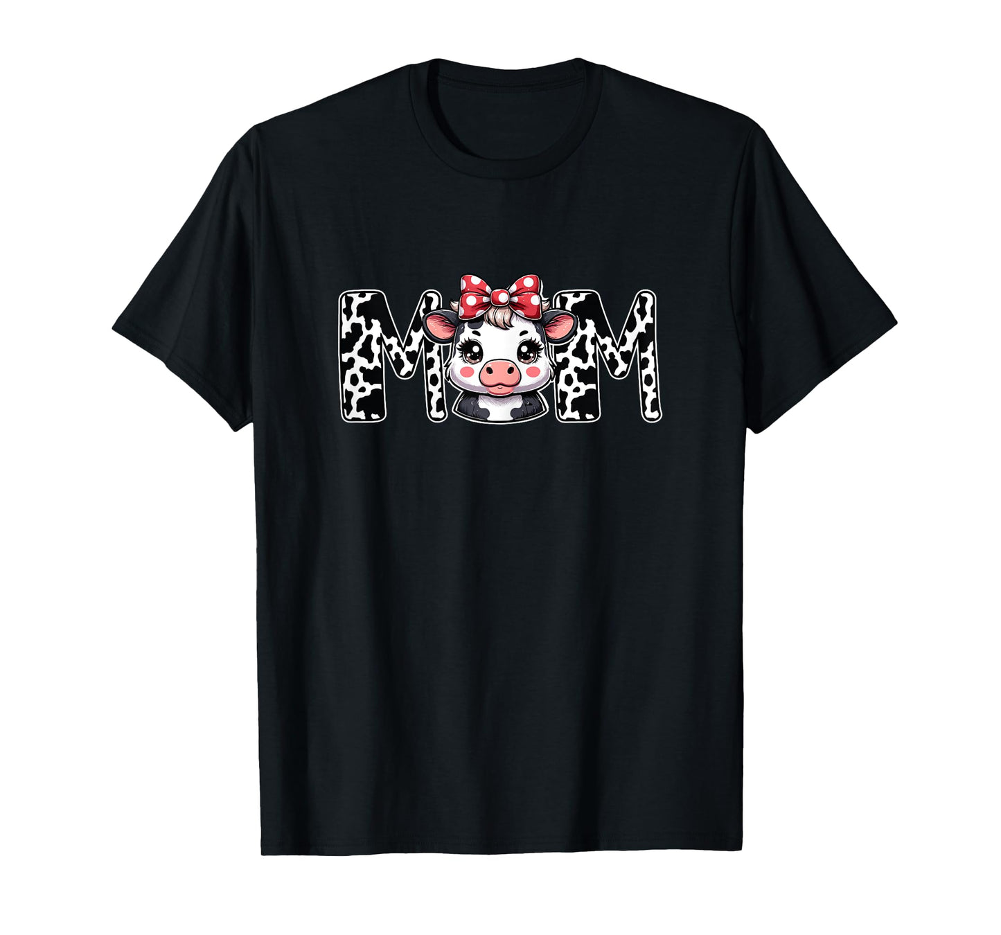 Mom Cow Print Mama Mommy Cow Pattern Mother's Day T-Shirt