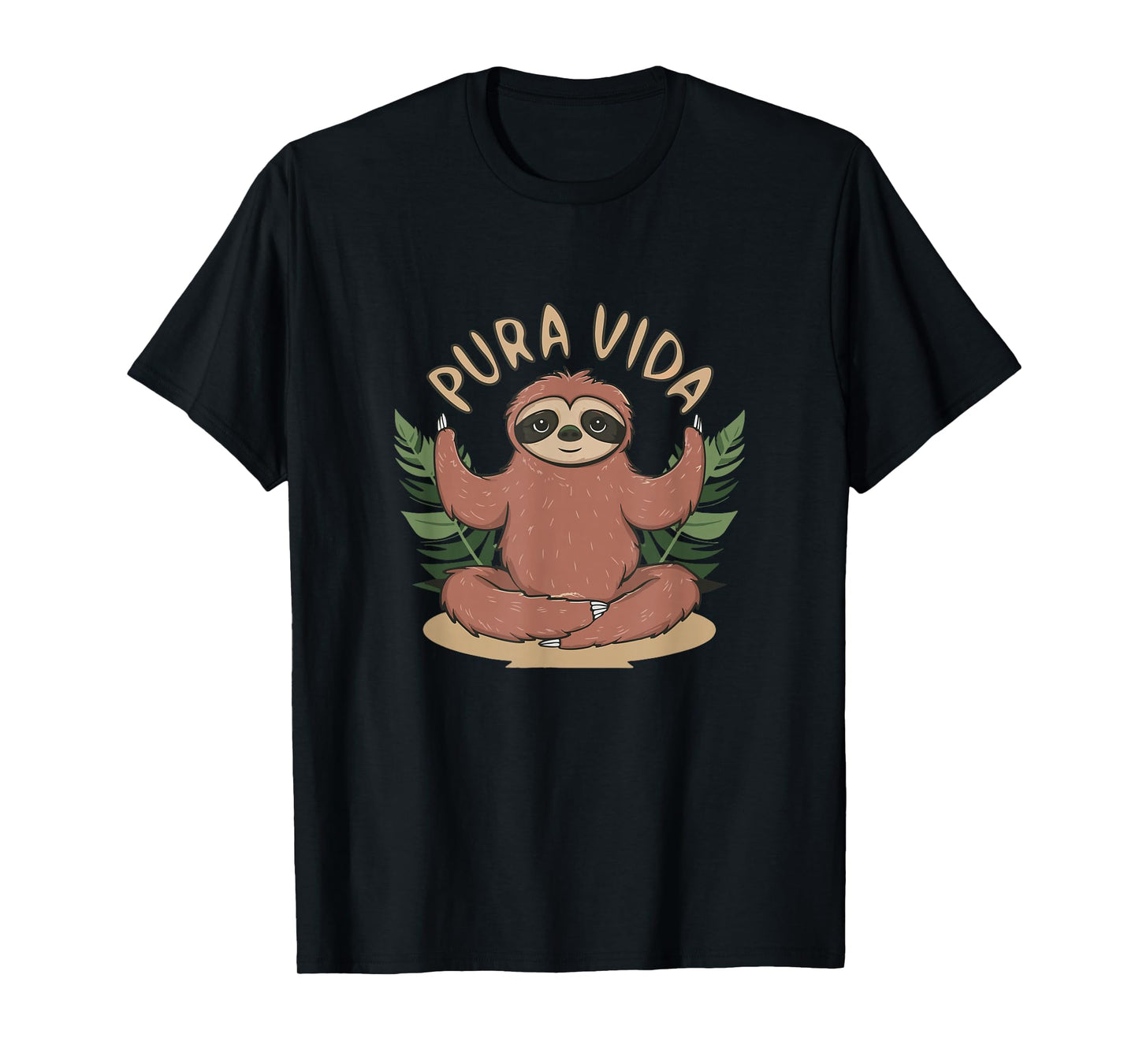 Pura Vida Costa Rica Yogi Sloth Meditation - Costa Rican T-Shirt
