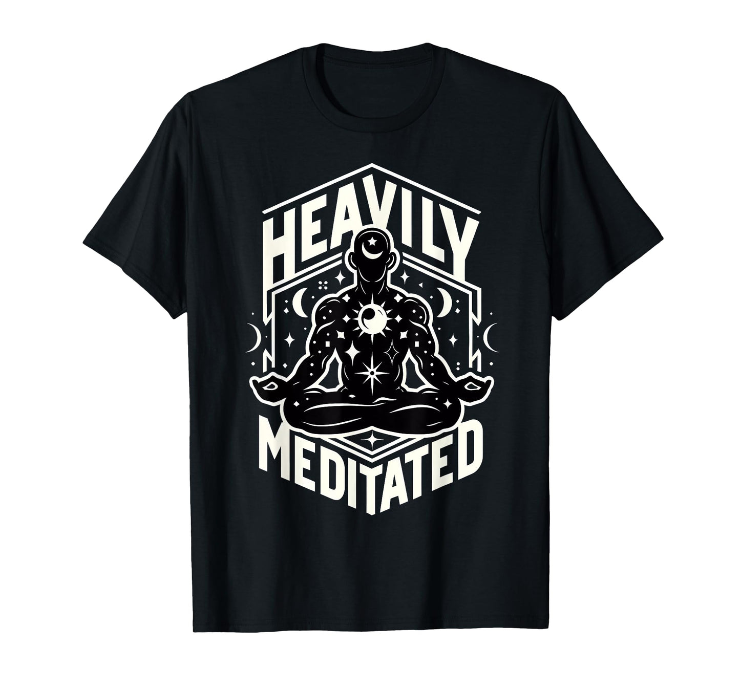 Heavily Meditated Funny Men's Meditation Mindfulness Yoga T-Shirt
