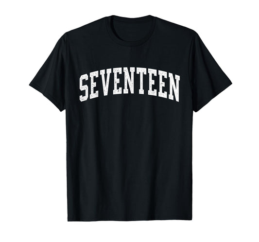 Seventeen Minimalist 17th Birthday Design 17-Year-Old T-Shirt