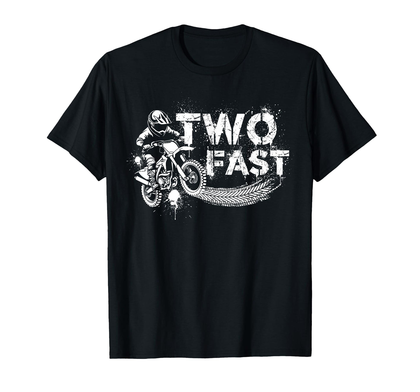 Two Fast Dirt Bike Birthday Decorations 2nd Birthday Boy T-Shirt