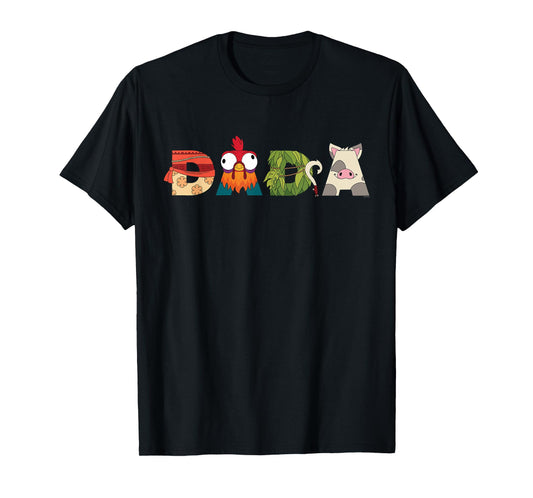 Disney Moana Letters "Dada" Father's Day Birthday Gift T-Shirt