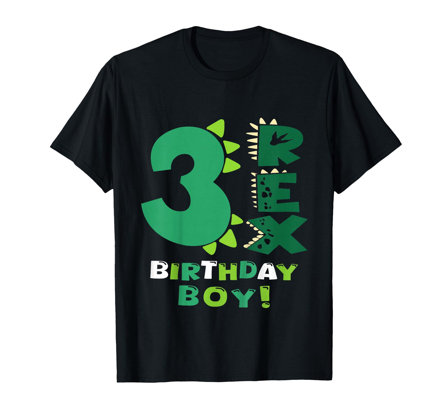 Kids Three Rex Birthday Boy 3rd Birthday Dinosaur Third Year Old T-Shirt