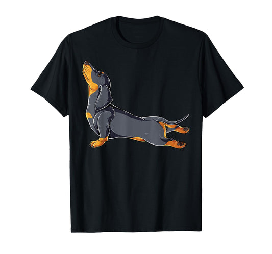Dachshund Yoga T shirt Namaste Spiritual Meditation Chakra T-Shirt