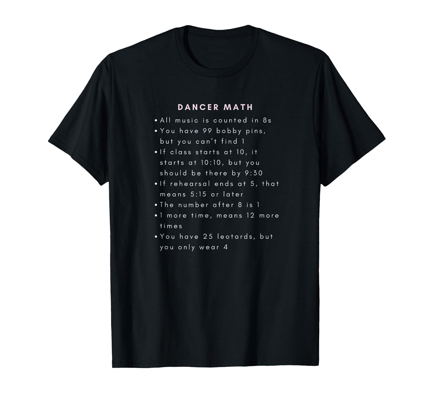 Funny DANCER MATH Ballet Ballerina Dance Graphic T-Shirt
