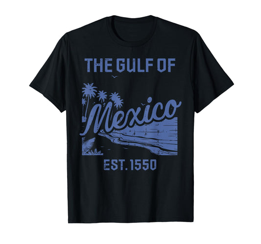 The Gulf Of Mexico Est 1550 Retro Tropical Women Men Kids T-Shirt