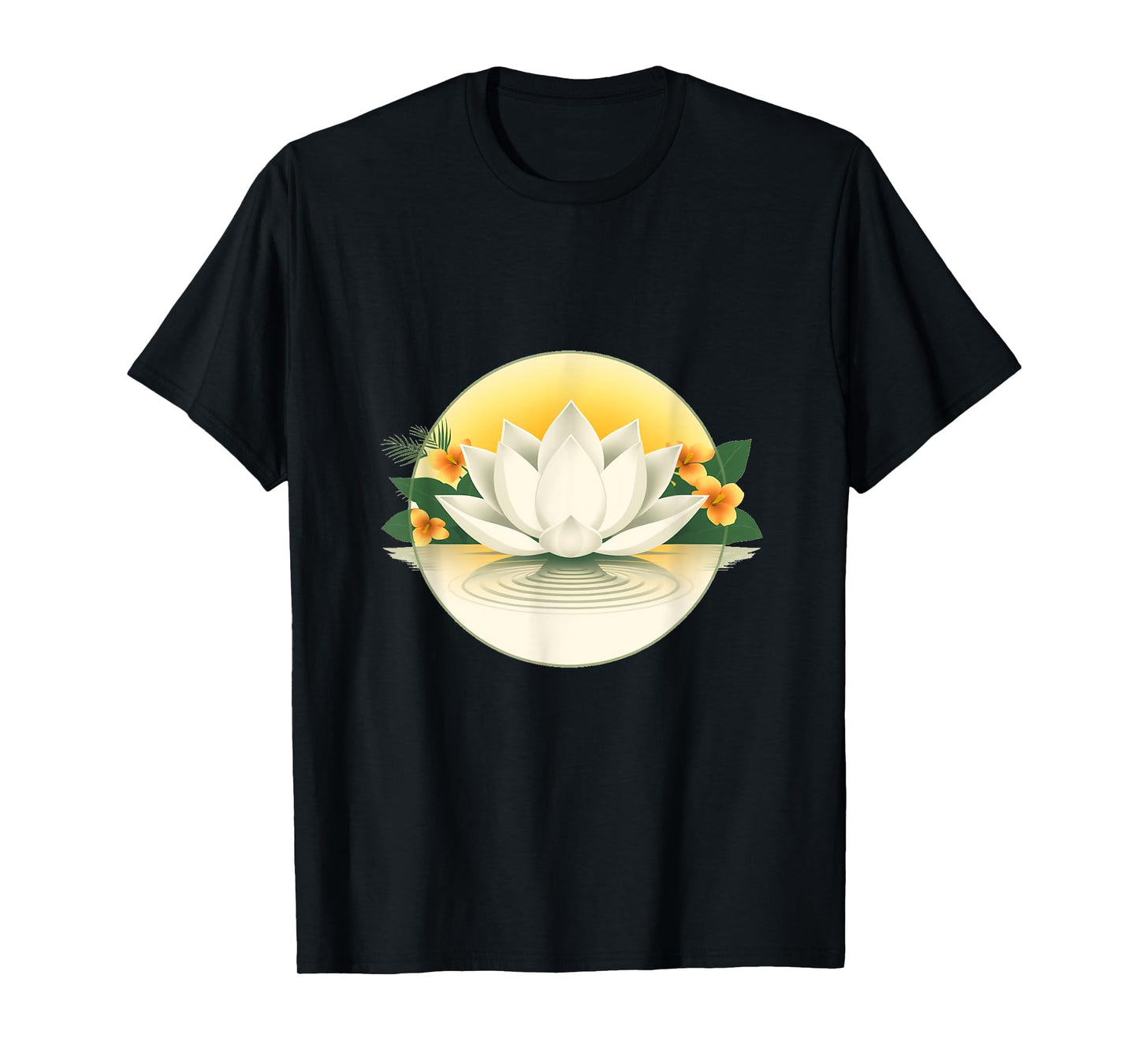 White Lotus Flower Summer Design T-Shirt