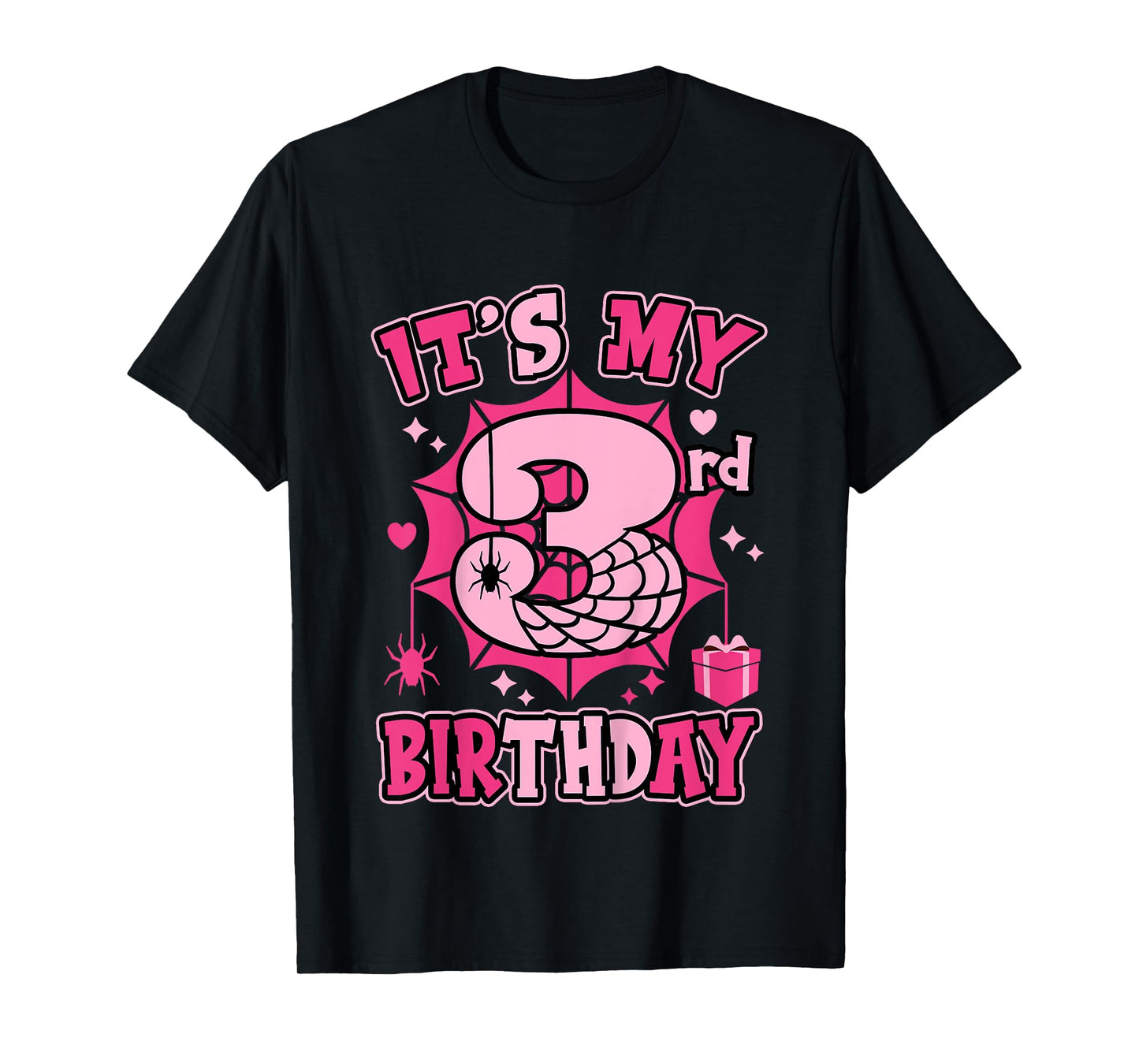 Kids It's My 3rd Birthday Spider Girl Costume Party 3 Year Old T-Shirt