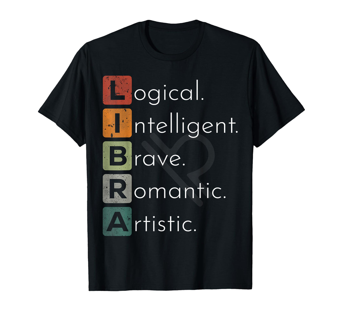 Vintage Libra Zodiac Sign Men Women Kids Libra Birthday T-Shirt