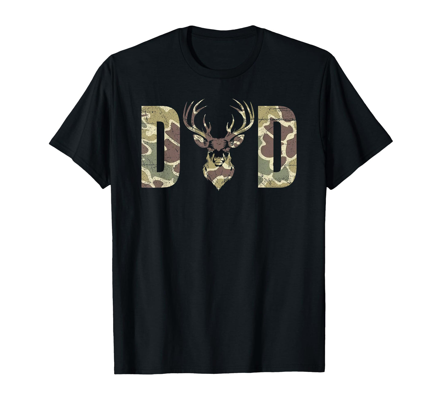 Old School Camo Dad Hunting, Camouflage Deer Father's Day T-Shirt