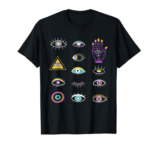 Evil Eye Curse Protection Seeing Eyes Evil Eye Nazar Mati T-Shirt