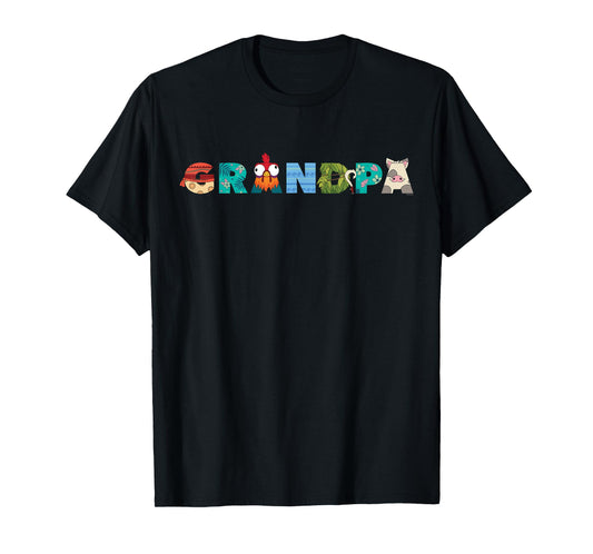 Disney Moana Letters "Grandpa" Gift Family Trip Vacation T-Shirt