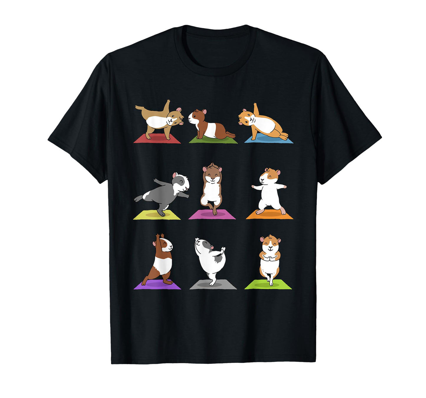 Guinea Pig T-Shirt Funny Guinea Pigs In Yoga Poses Tee T-Shirt
