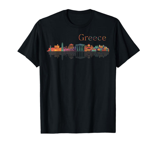 Travel Europe Greece Athens Santorini Crete Greek Vacation T-Shirt