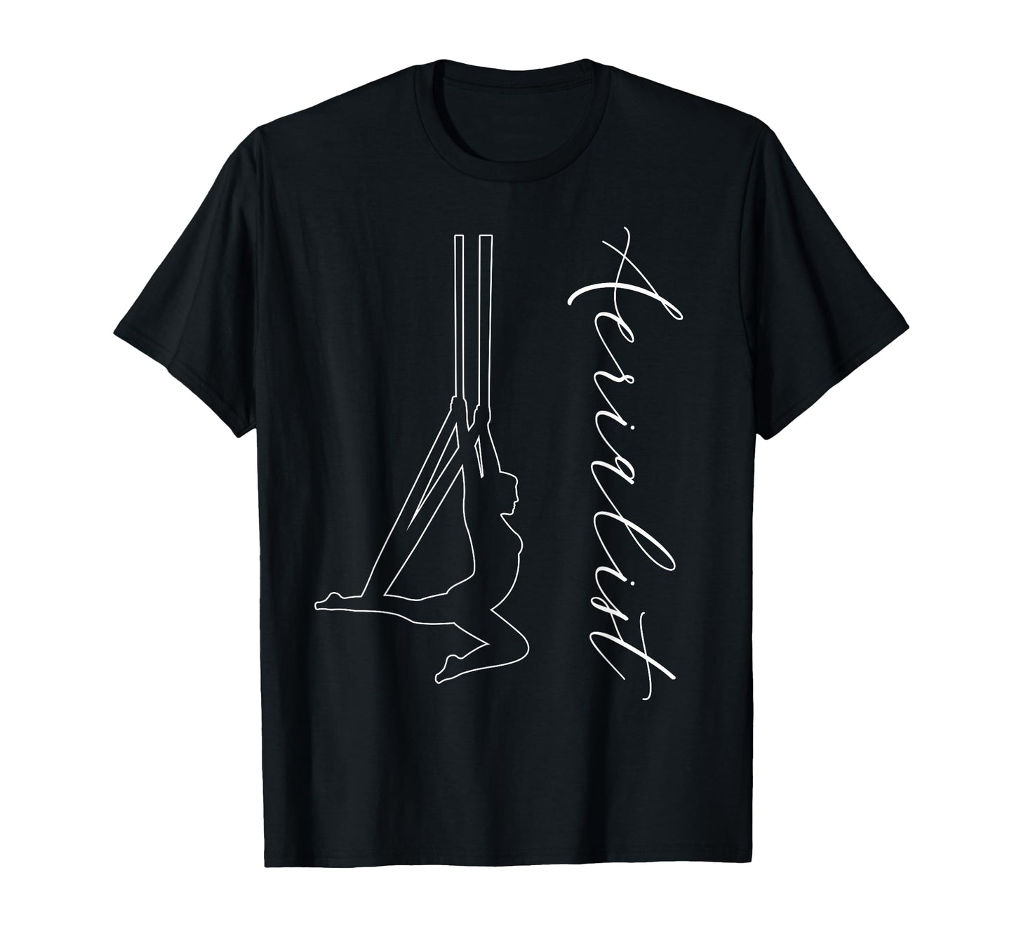 Aerialist Aerial Arts Gifts, Cursive Side Silks Hammock T-Shirt