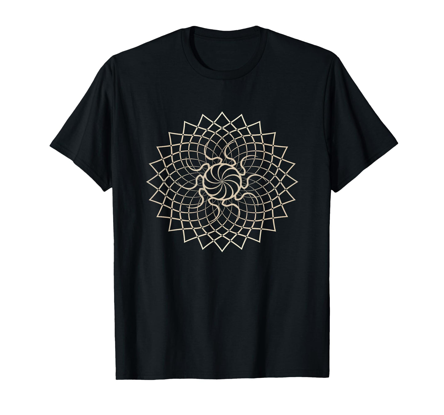 Mandala Geometry Sacred Fractal Art Yoga Mantra Good Vibe T-Shirt