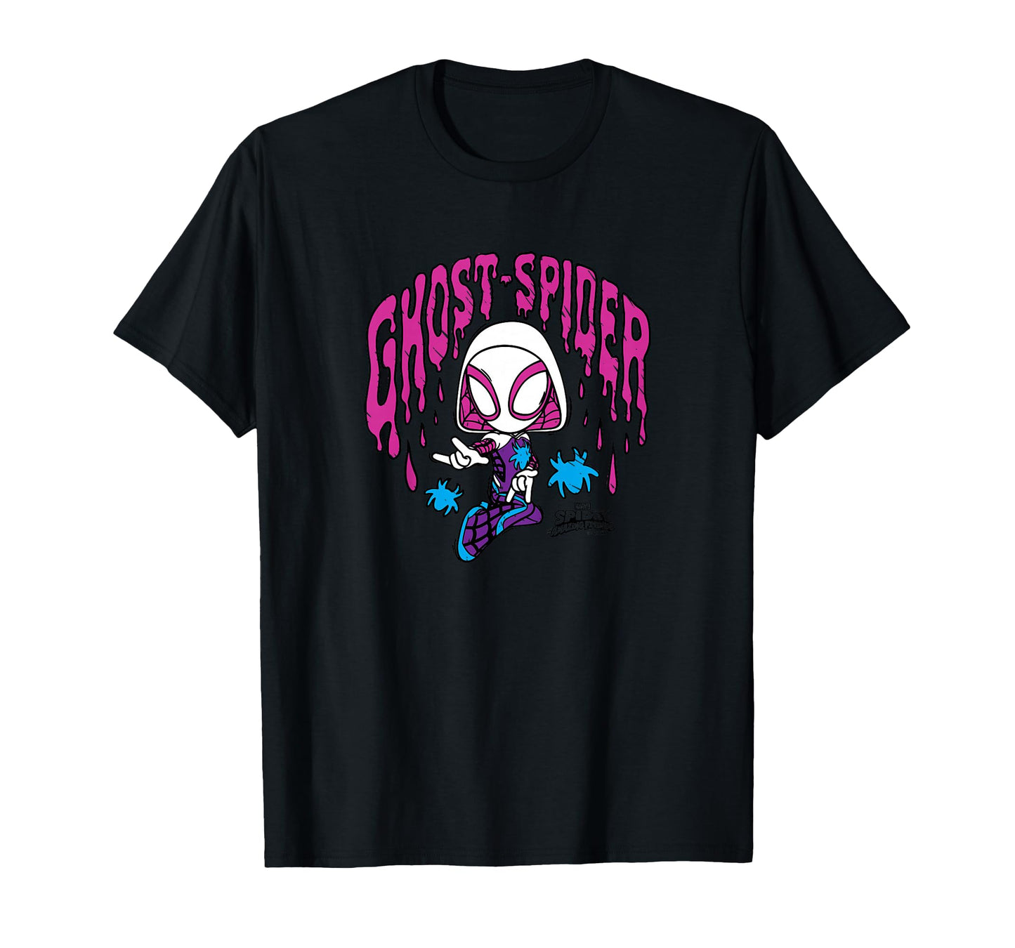 Kids Spidey And His Amazing Friends - Ghost Spider Scribble T-Shirt