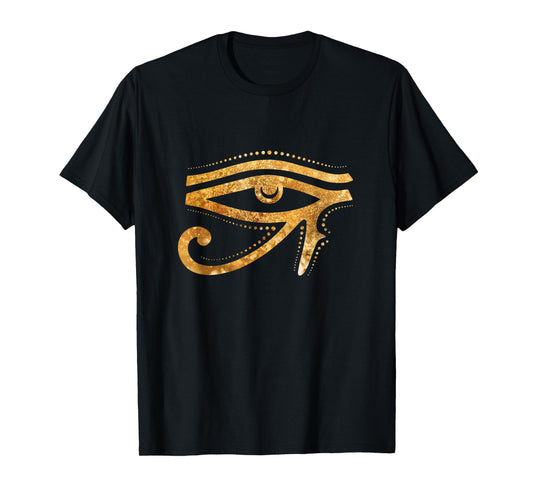 Golden Eye Of Ra Egyptian Hieroglyph Pharao Esoteric T-Shirt