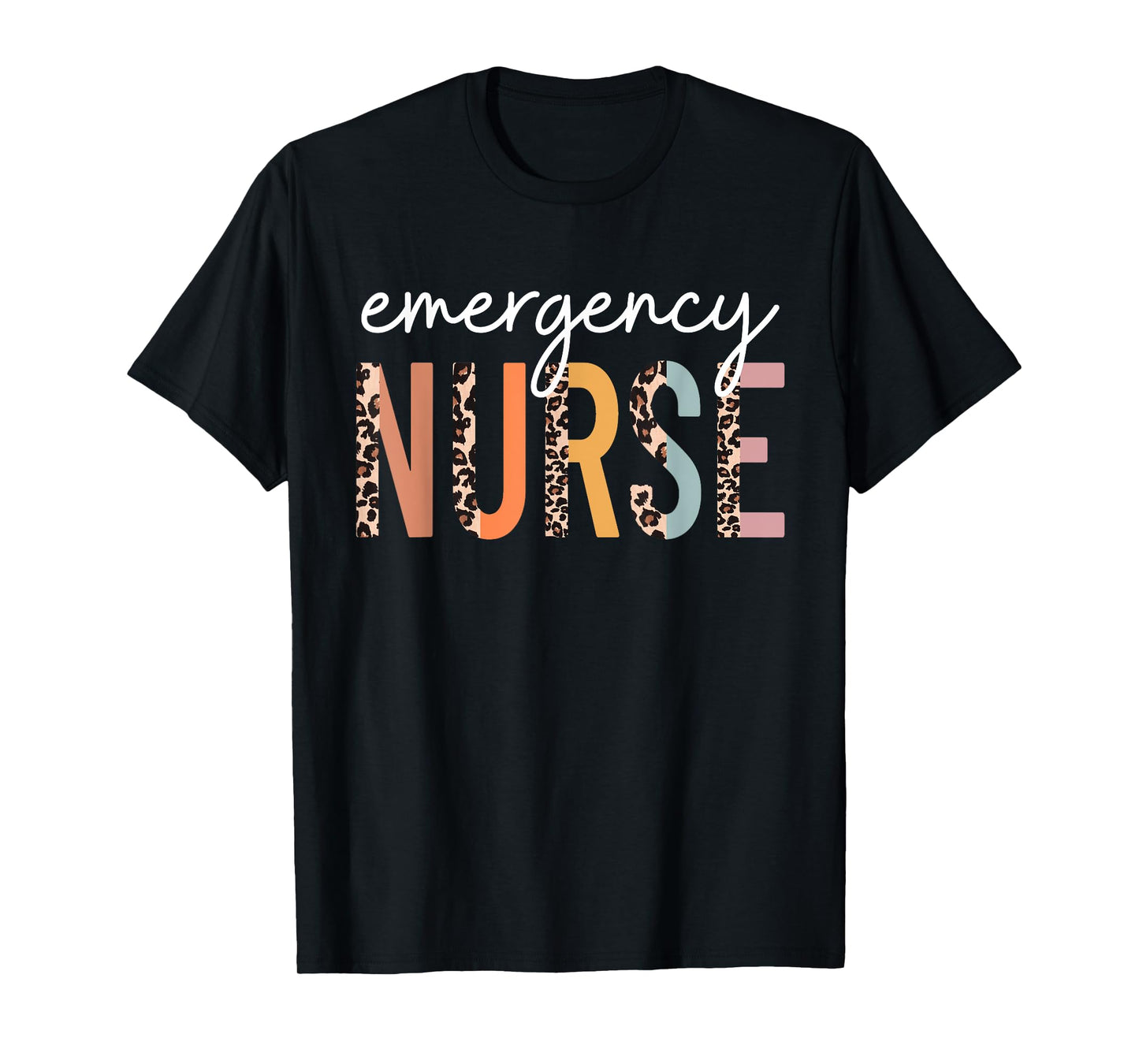 Emergency Nurse Leopard Of ER Nurse Nursing School Women T-Shirt