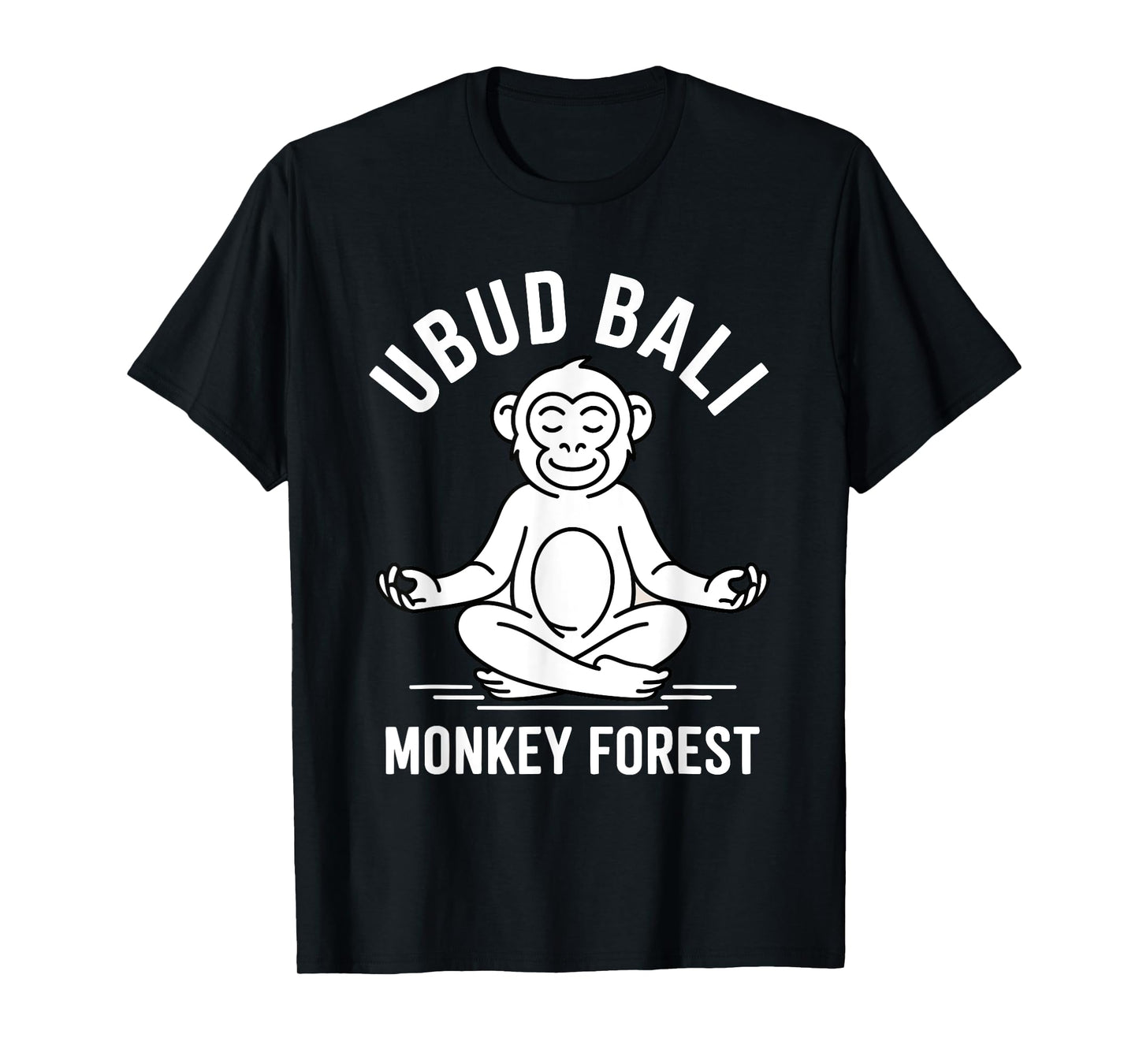 Yoga Lotus Monkey Forest Ubud Bali Souvenir T-Shirt