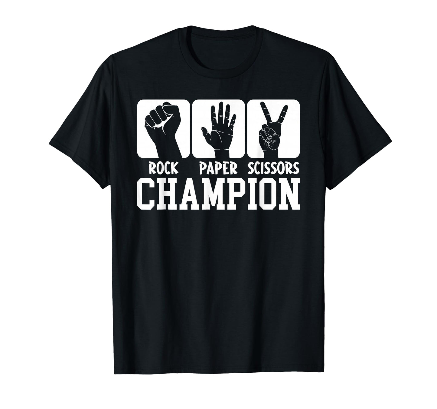 Funny Game Rock Paper Scissors Champion T-Shirt