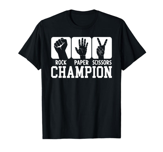 Funny Game Rock Paper Scissors Champion T-Shirt