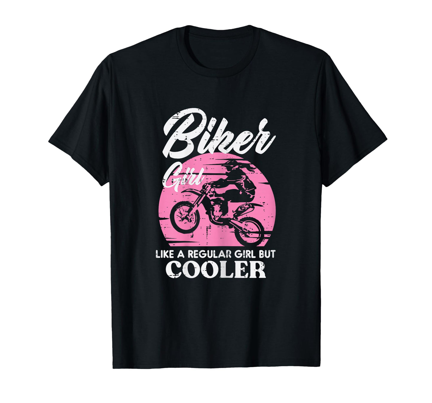 Biker Girl Like Regular But Cooler Motorcycle Women Kids T-Shirt
