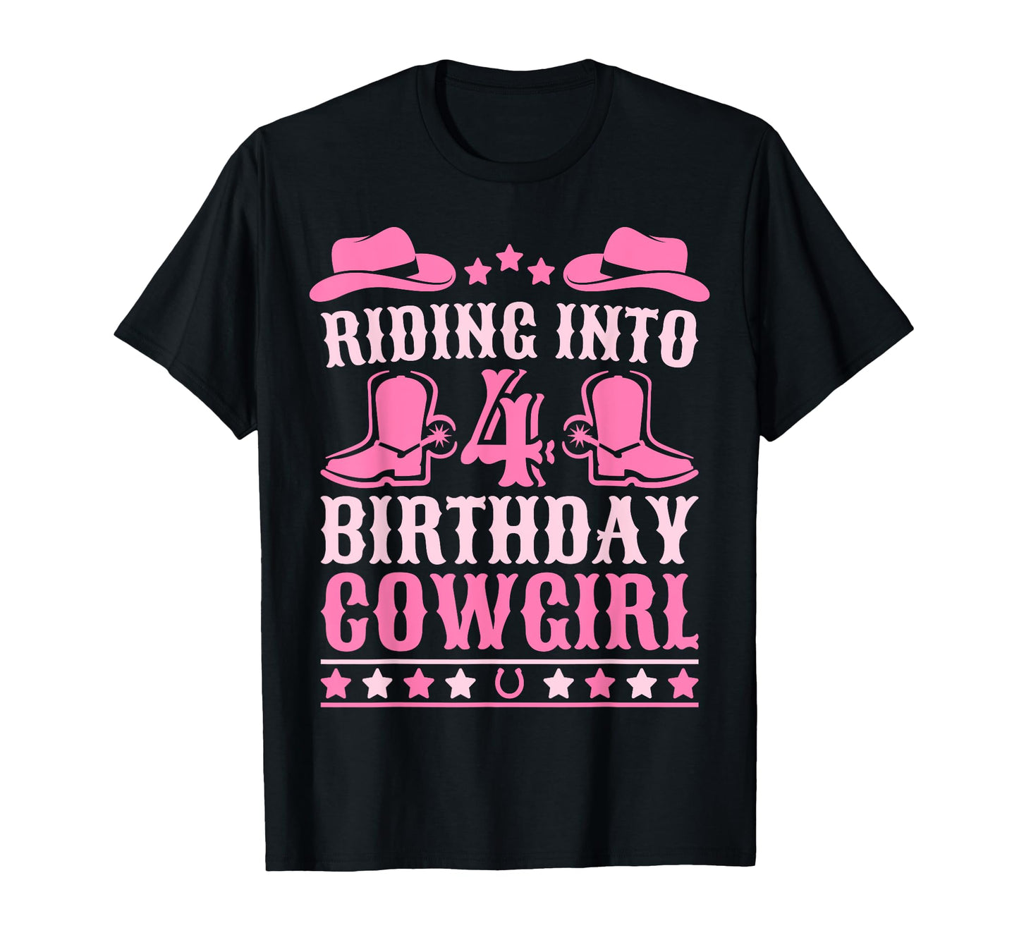 4yr Birthday Cowgirl Outfit 4 Year Old Girl 4th Birthday T-Shirt