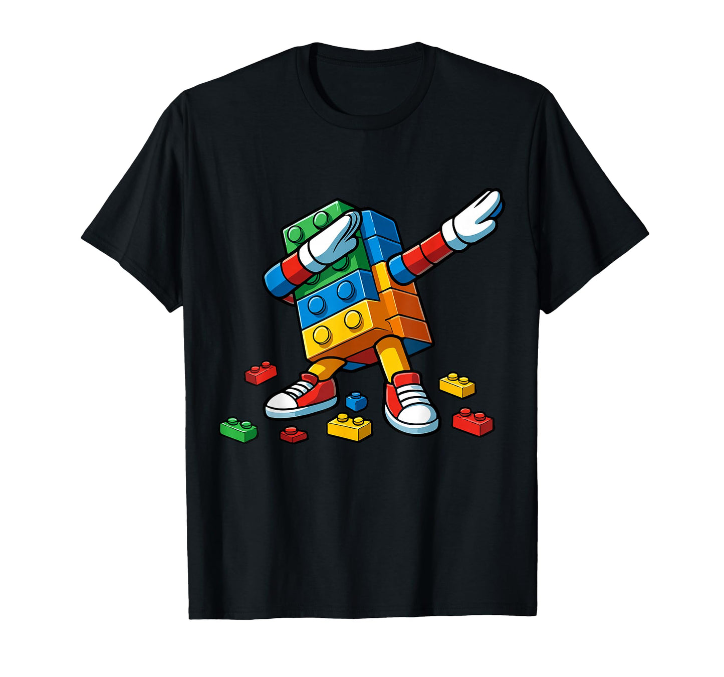 Dabbing Kids Master Builder Funny Building Blocks Brick Boys T-Shirt