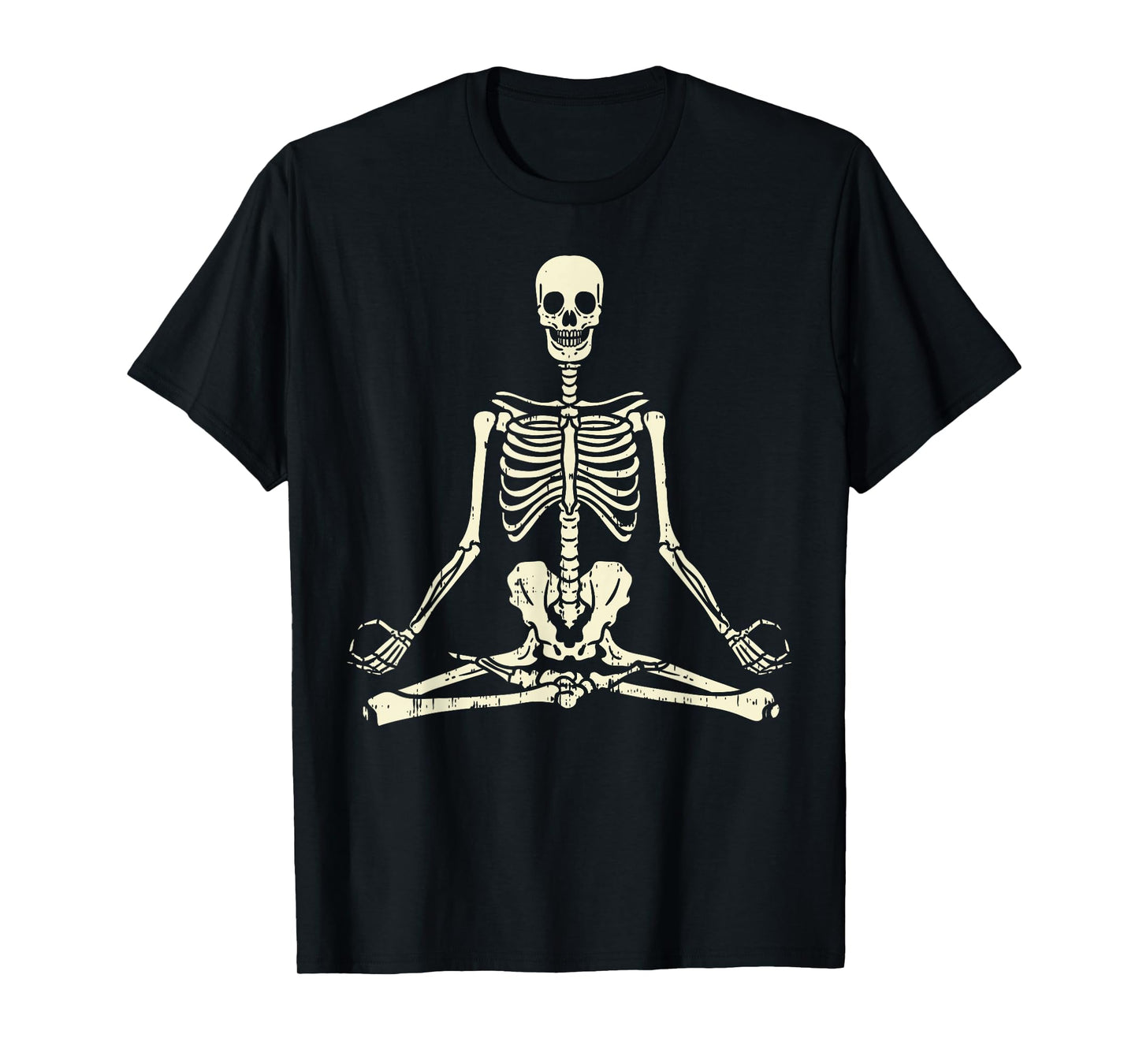 Meditating Skeleton Lotus Yoga Zen Balance Halloween Costume T-Shirt