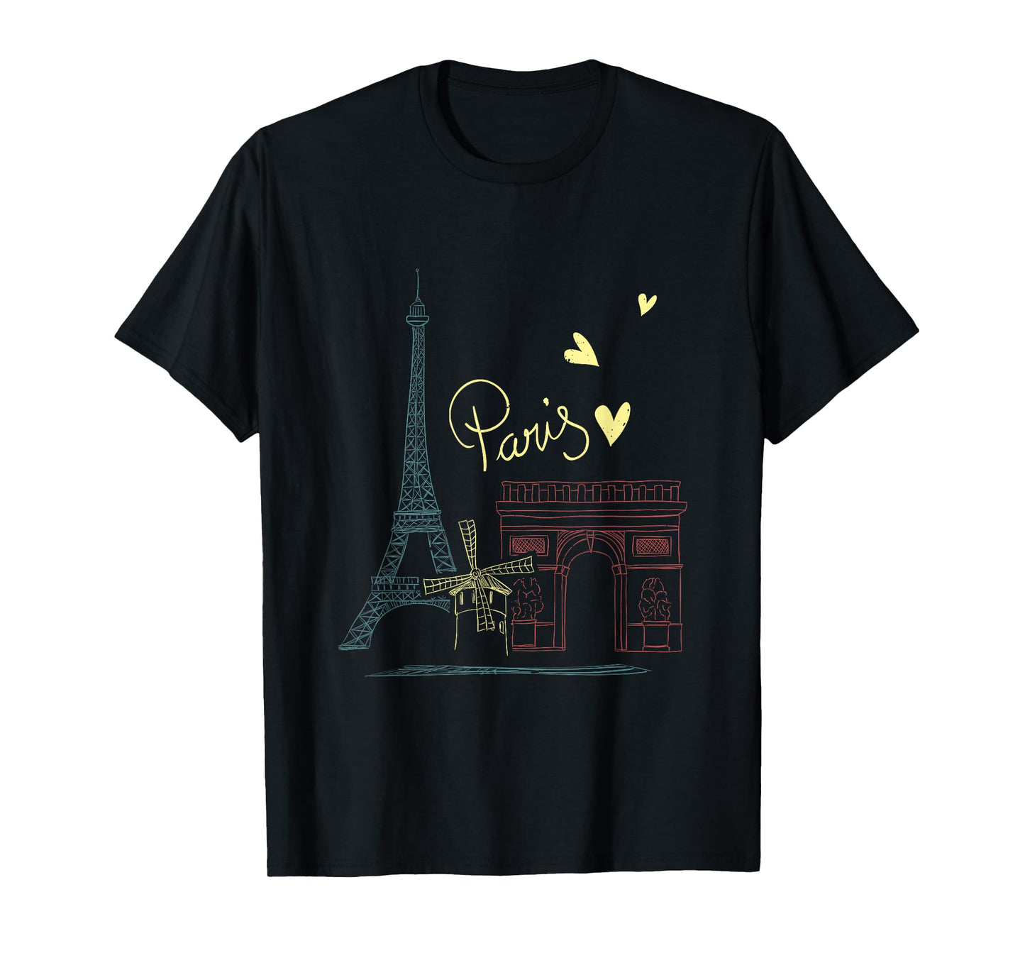 Paris Vacation France Holiday Eiffel Tower Love Paris T-Shirt