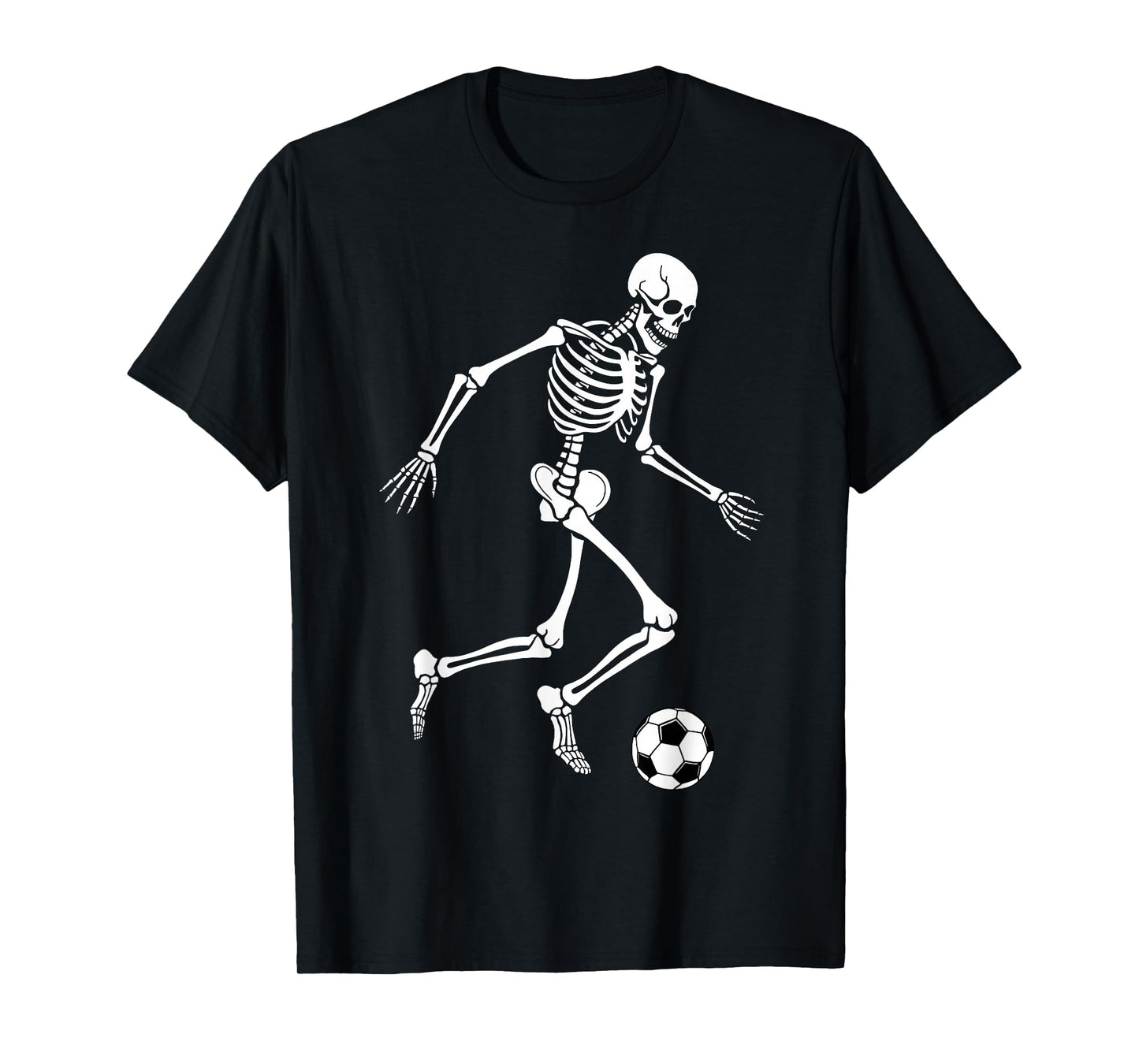Soccer Skeleton Playing Soccer Halloween Skull Lover T-Shirt