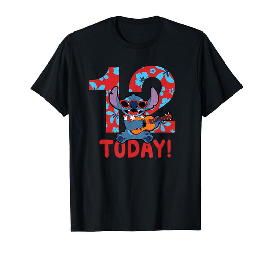 Disney Lilo & Stitch Tropical Birthday 12 Years Old Today T-Shirt