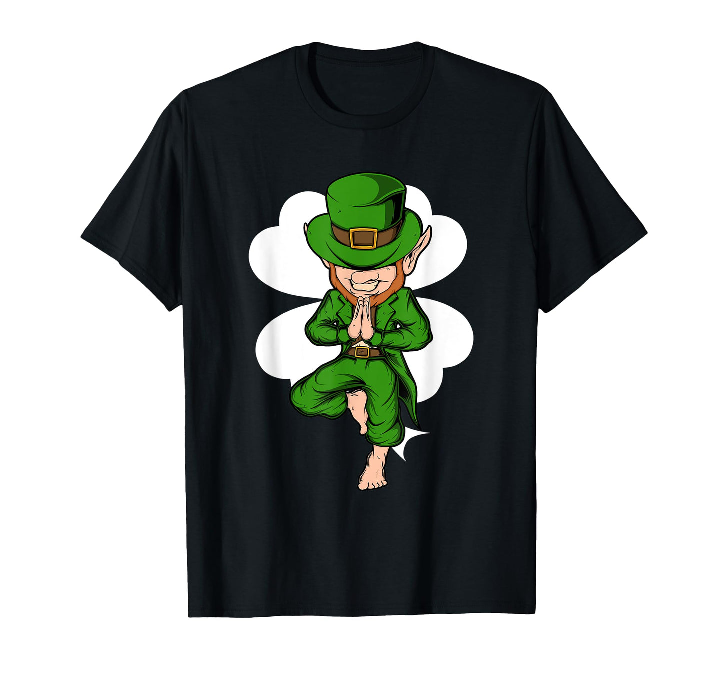 Yoga Pose Leprechaun St. Patrick's Day Yoga T-Shirt