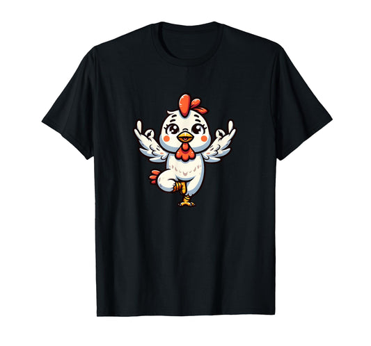 Cute Yoga Chicken Gymnastics fitness workout meditation T-Shirt