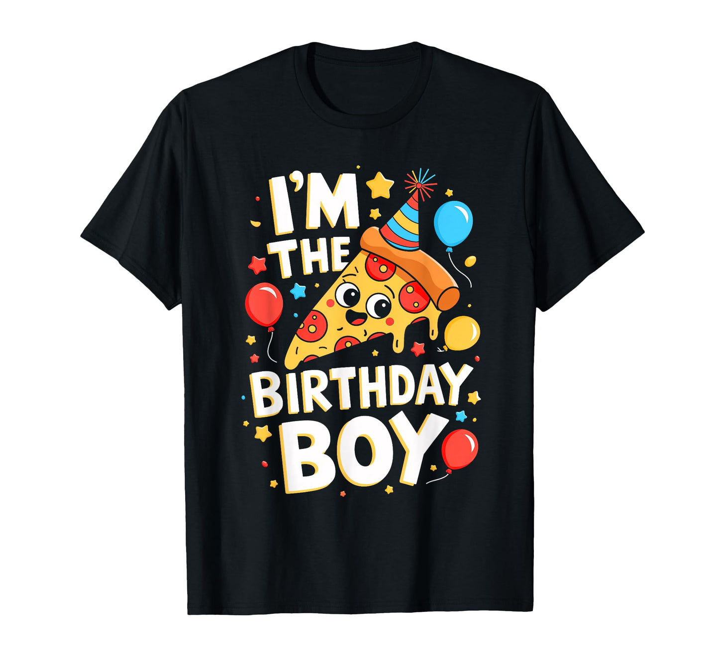 Pizza Birthday Boy Pizza Theme Bday Party Costume T-Shirt