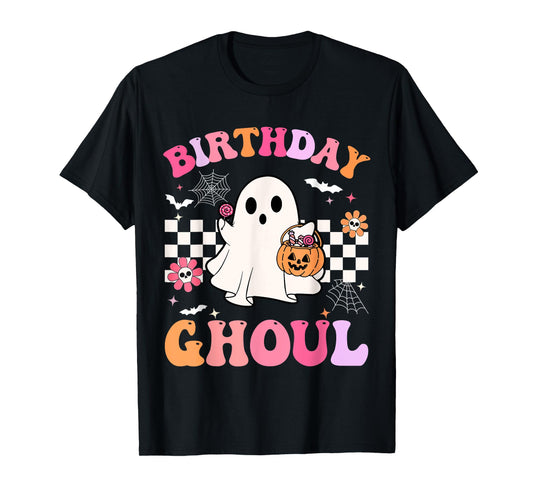 Groovy Birthday Ghoul Spooky Season Halloween Birthday Kids T-Shirt